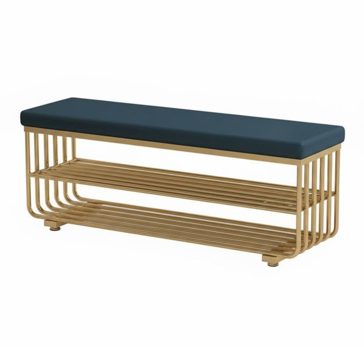 Upholstered Shoe Rack Bench Luxurious Design Cushisingled Rack Bench Multi-Purpose Use Multi-Purpose for Apartment Dwellers