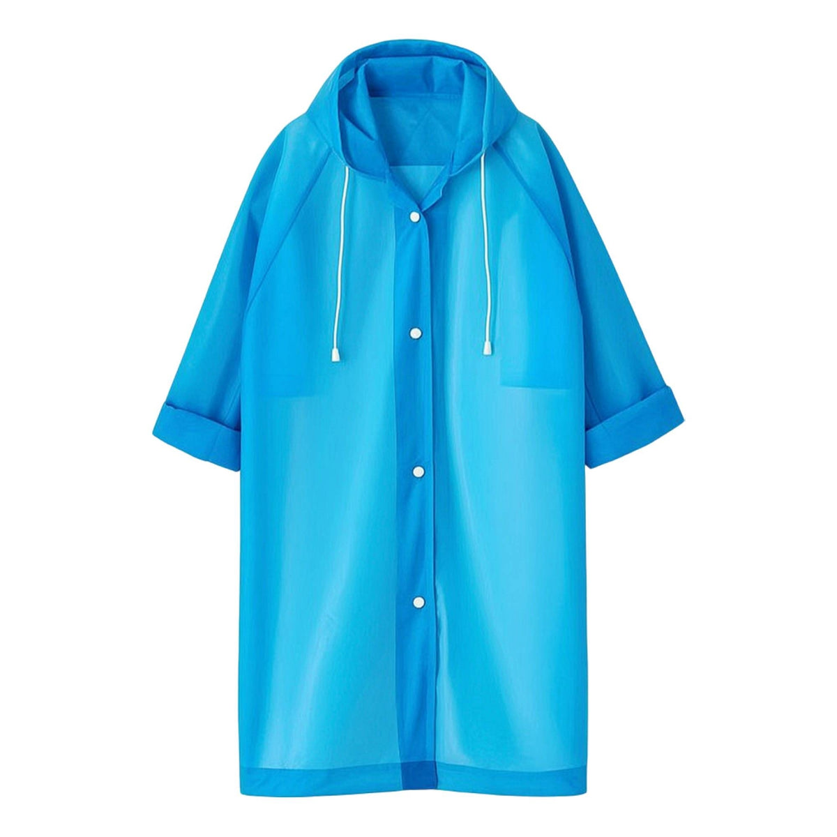 Raincoat Waterproof Hooded Rain Poncho Translucent for School Commute, Toddlers