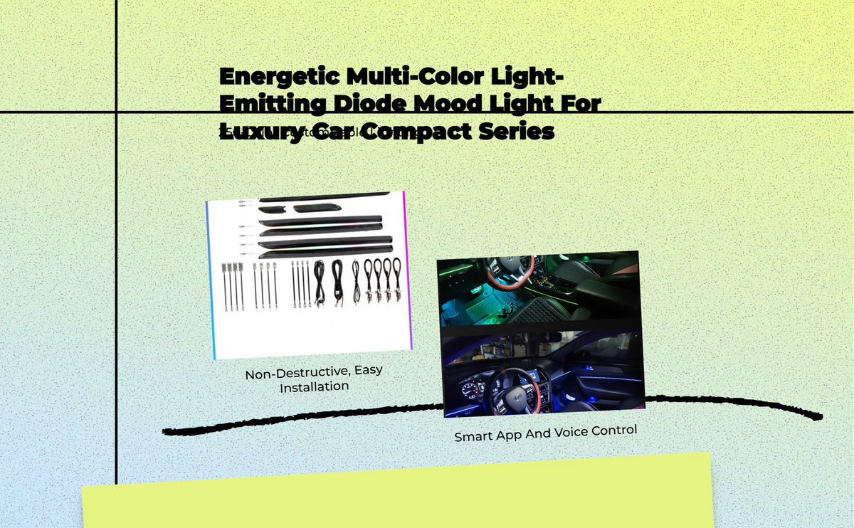 A-Series car dashboard air vent LED mood light trim