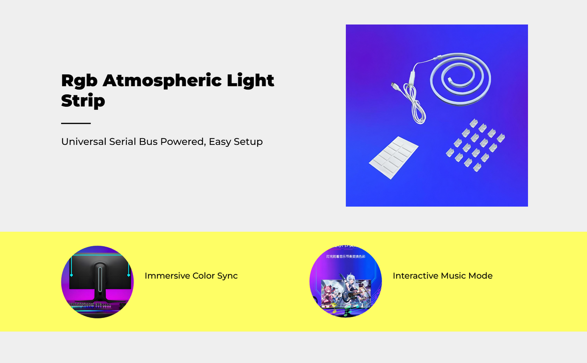RGB light bar syncs to screen