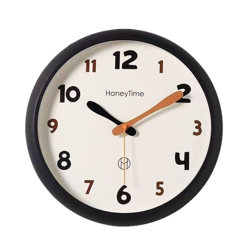 Modern Minimalist Wall Clock for Living Room and Bedroom, Silent, No Drilling Required, Wall-Mounted