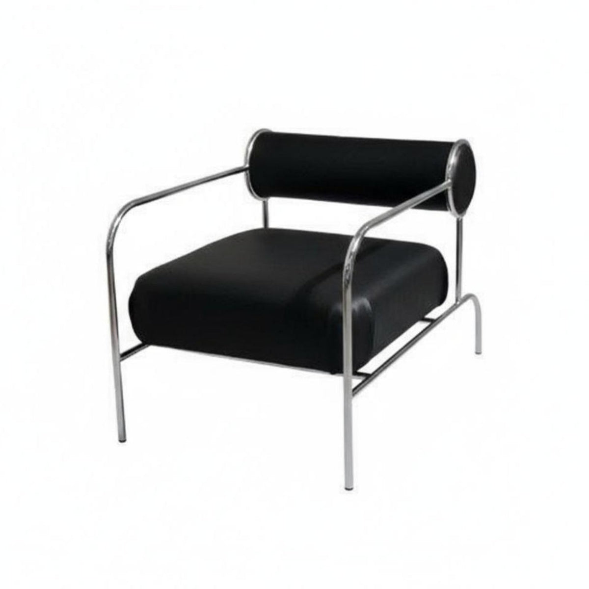 Curved Frame Armchair Modernist Inspired Upholstered Armchair Modern Minimalist Comfortable Cushioning for Boutsideique