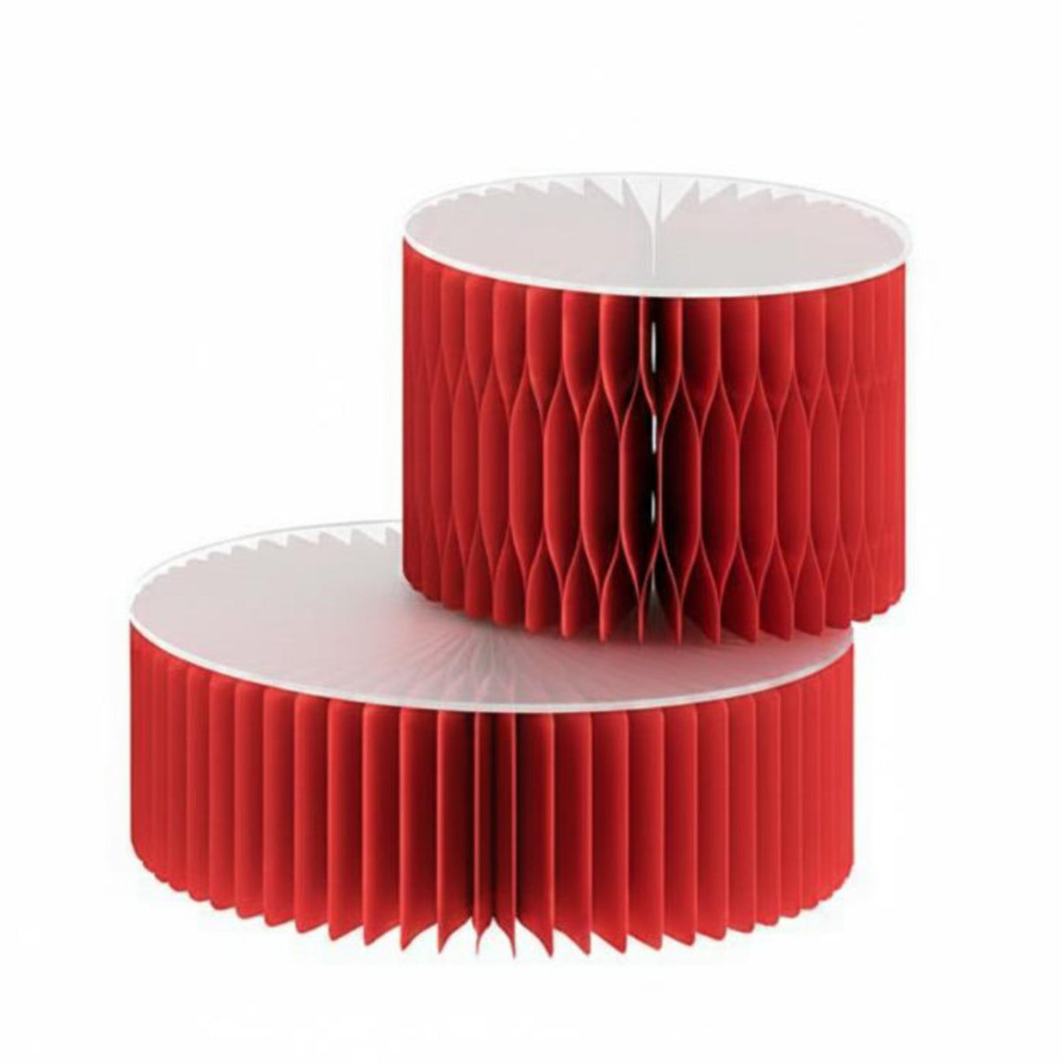 Foldable Paper Display Stand Artistic Design Accordion Paper Pedestal Space-Saving Honeycomb Display Riser for Retailers
