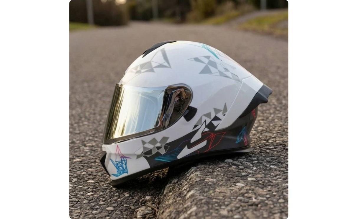 Full Face Helmet with Chin Guard | DOT Certified, Aerodynamic, full-coverage Helmet, for Daily Commuting