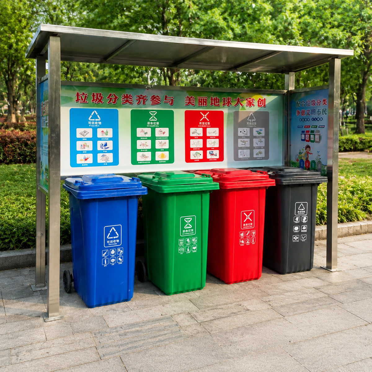 waste sorting station