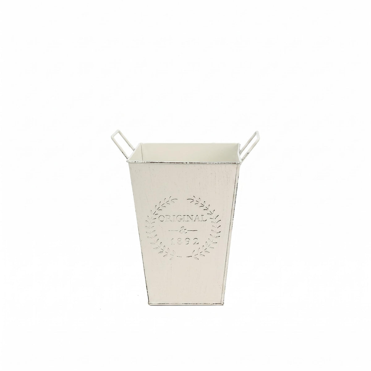 Iron Pail Side Handles Metal Pail Uncovered Top