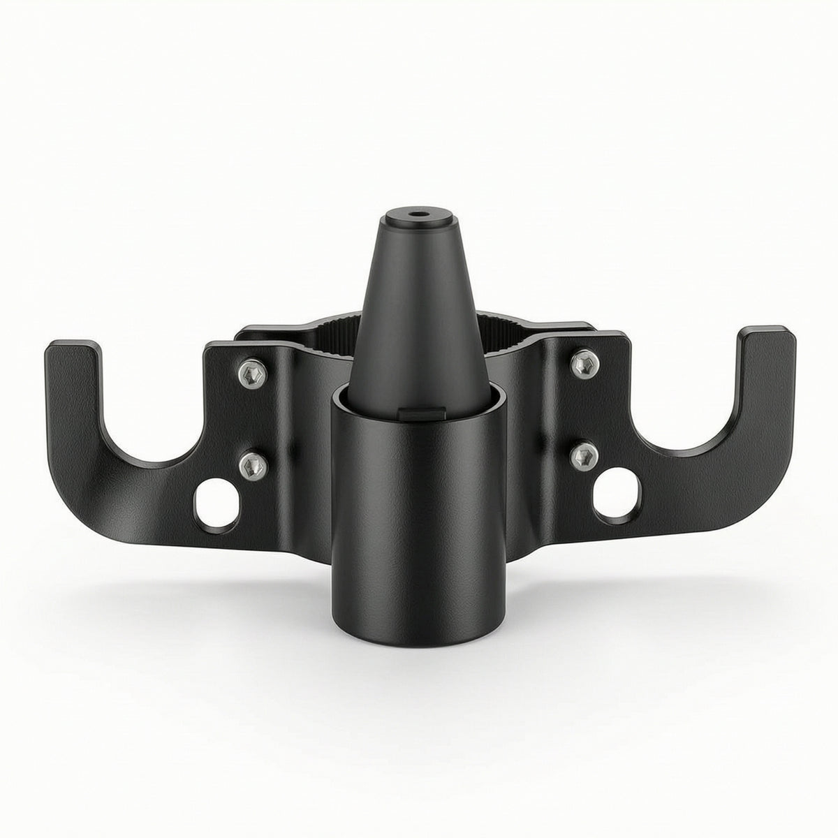 Built-in 7-Way Plug Holder with Jack Clamp Aluminum Hitch Jack Mount Safeguarding Trailer Chain and Plug Organizer Organized for Campers