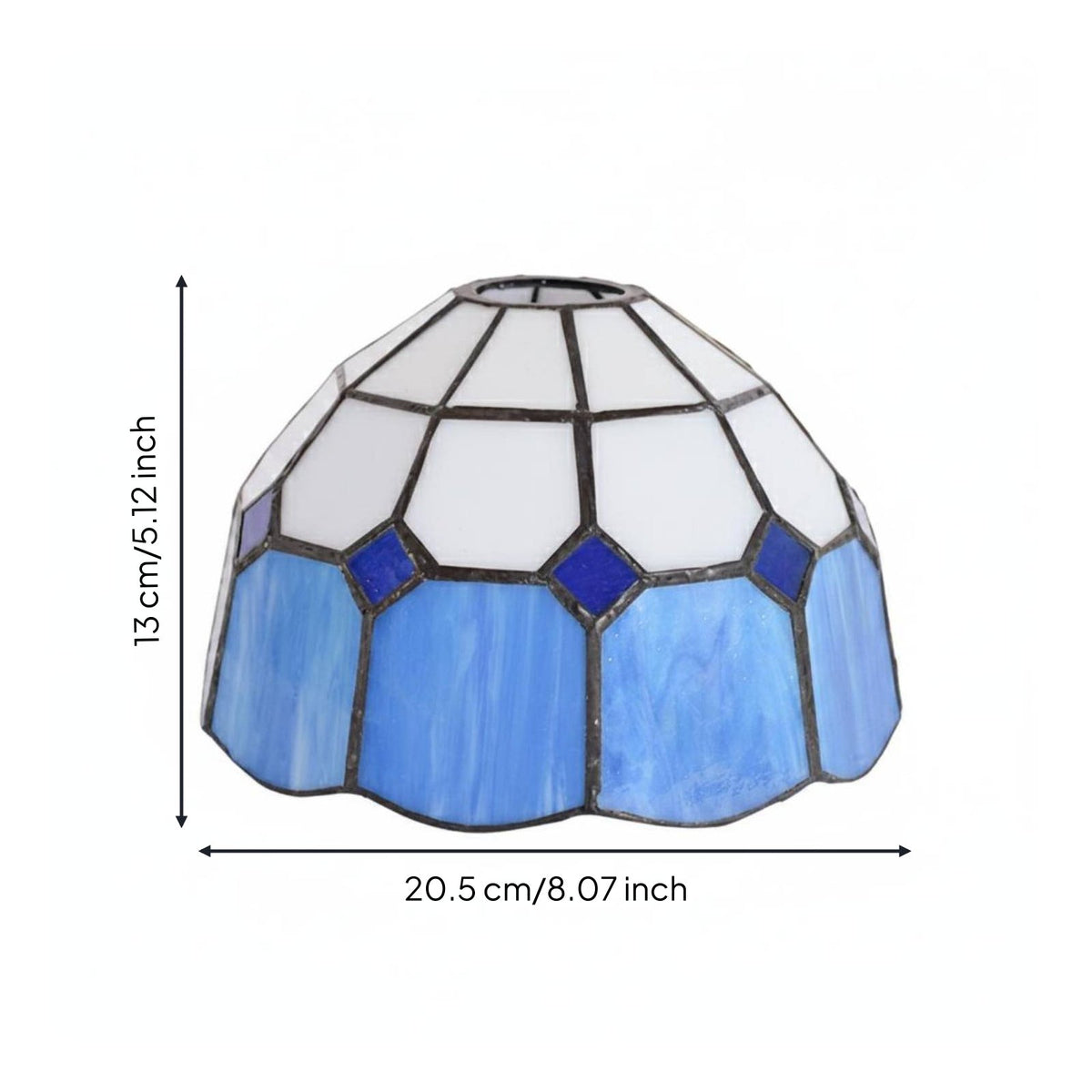 Stained Glass Lampshade Mediterranean Design tained Illumination Shade Plaid Pattern Vintage Lamp Shade for DIY Enthusiasts