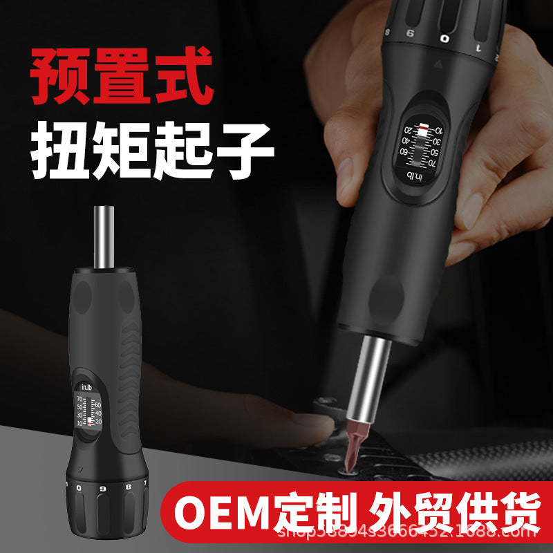 Adjustable Torque Screwdriver with Digital Display and Bit Set, Stainless Steel