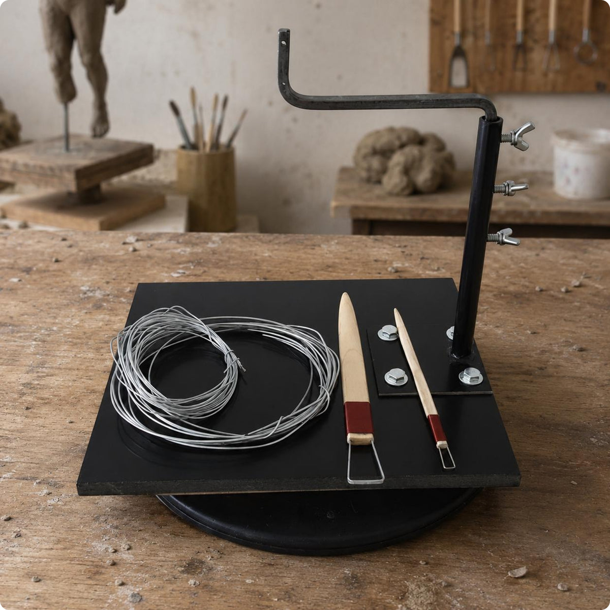 Wire Sculpting Tool Set Turntable Rotating Sculpture Base Desktop