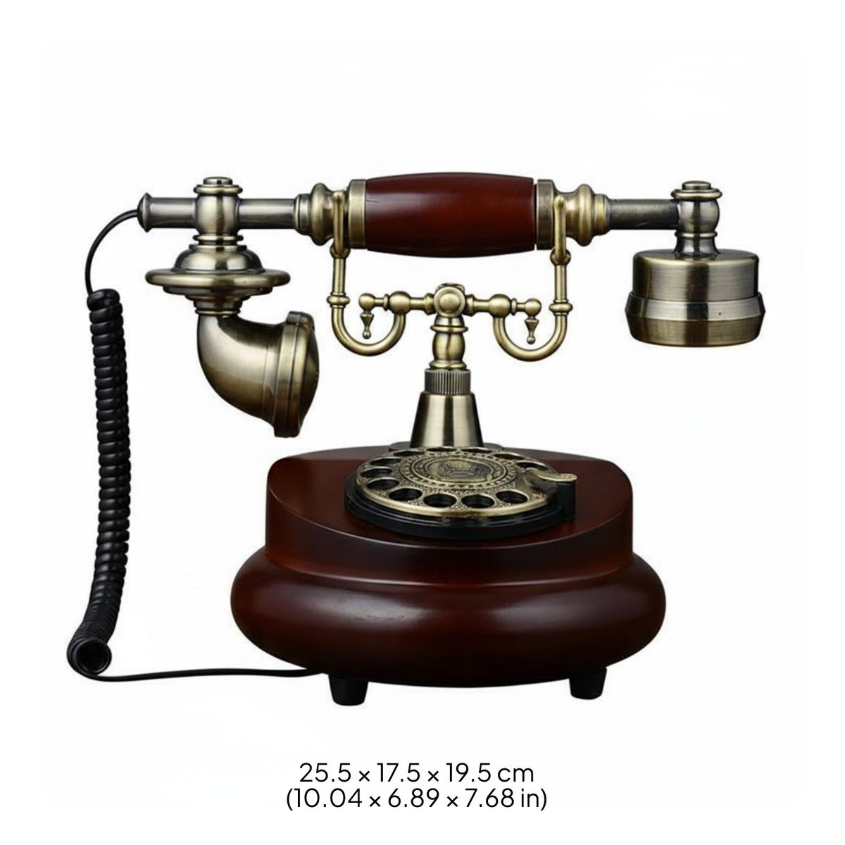 Vintage Rotary Phone Corded Retro Rotary Mechanism Telephone Hands-Hands-Off
