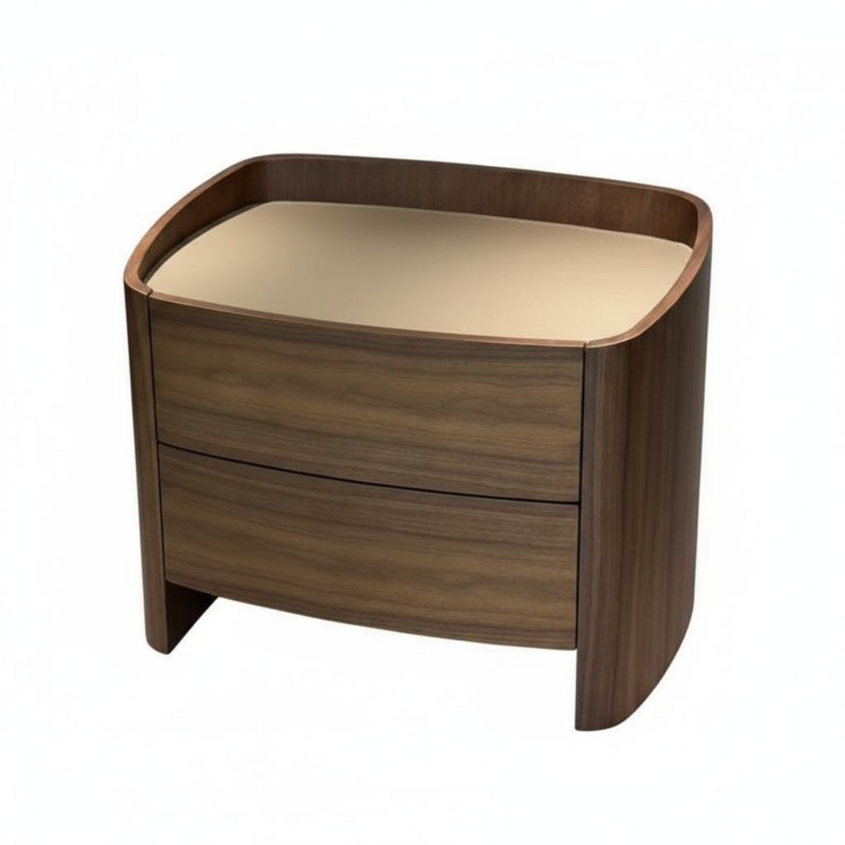 Oval Cabinet with casters Double-Door Storage Nightstand Italian space-conscious designSaving for Apartment Dwellers, Homeowners