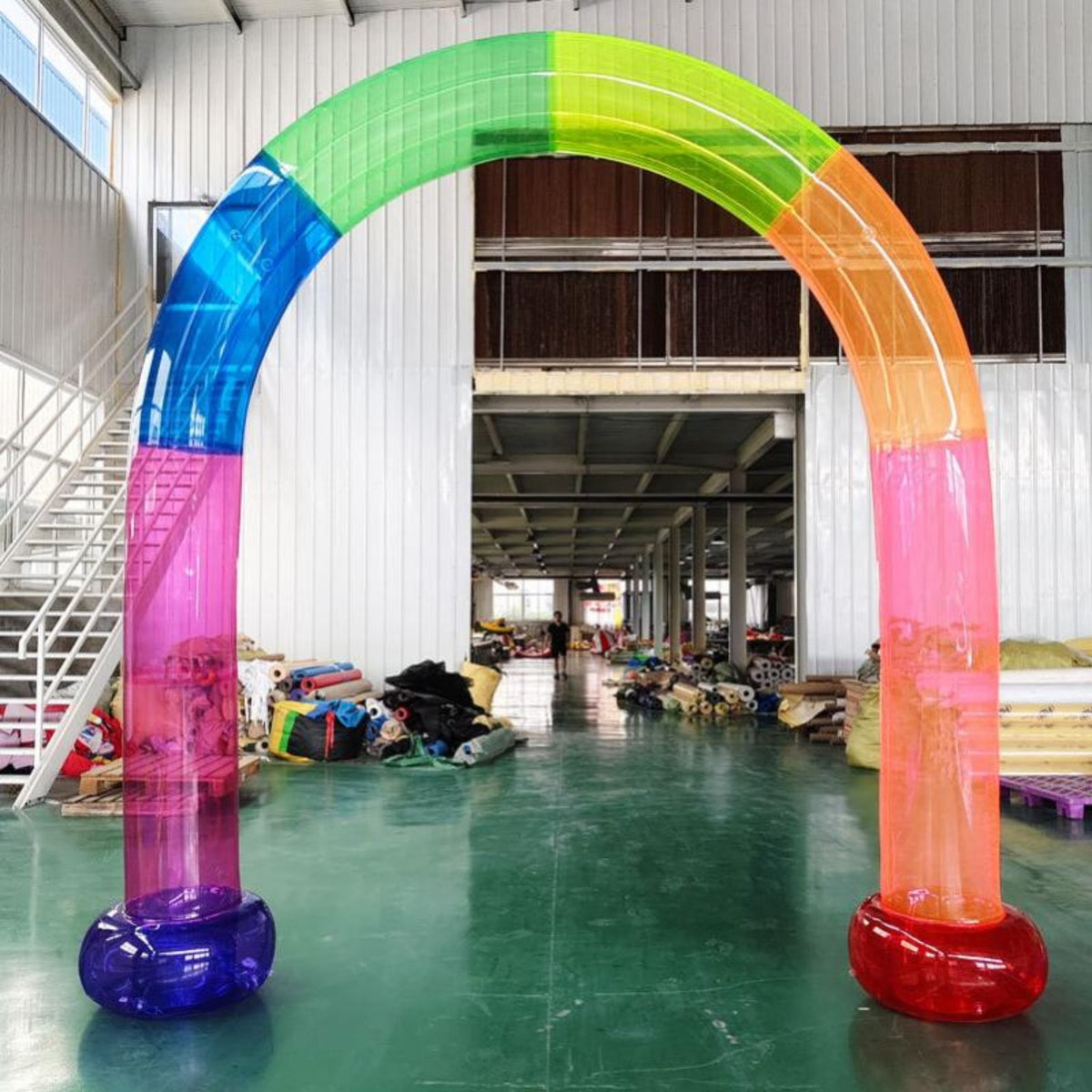 Large Custom Rainbow Inflatable Arch, Lighted PVC Airtight Square Archway, Outdoor Event, Festive