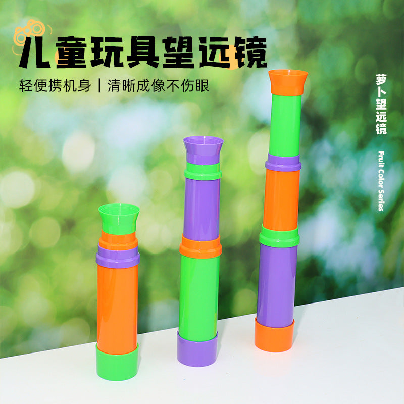 Children's Carrot Telescope, 3-Section Adjustable High-Definition Monocular, Educational Toy