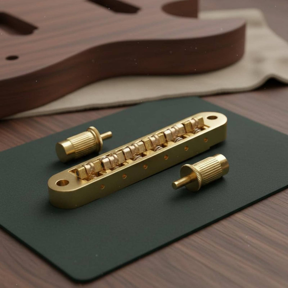 Rolling Saddle Bridge Low-Drag Rollers Intonation-Adjustable Bridge Rolling Bridge Instrument Part Easy to Install