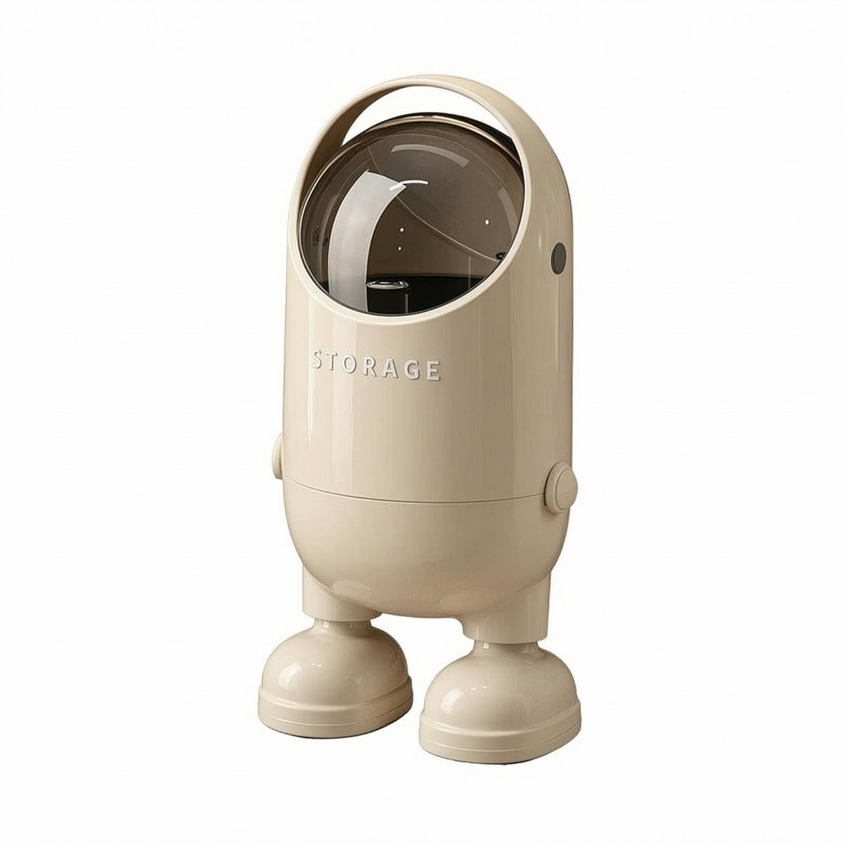 Flip-Top Trash Can Glossy Standing Trash Can Plastic