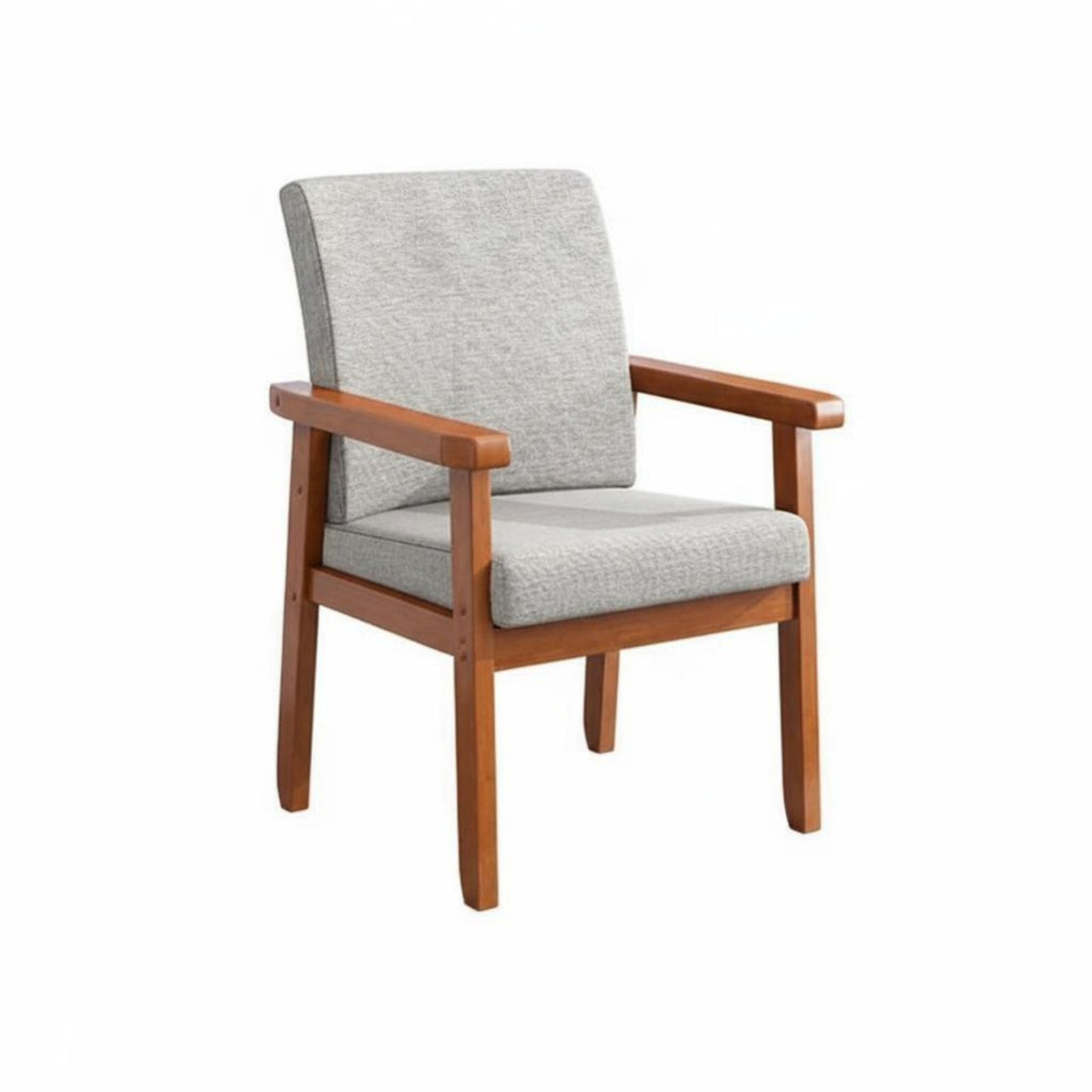 Upholstered Dining Armchair Thick Cushioning Fabric Dining Armchair for Students