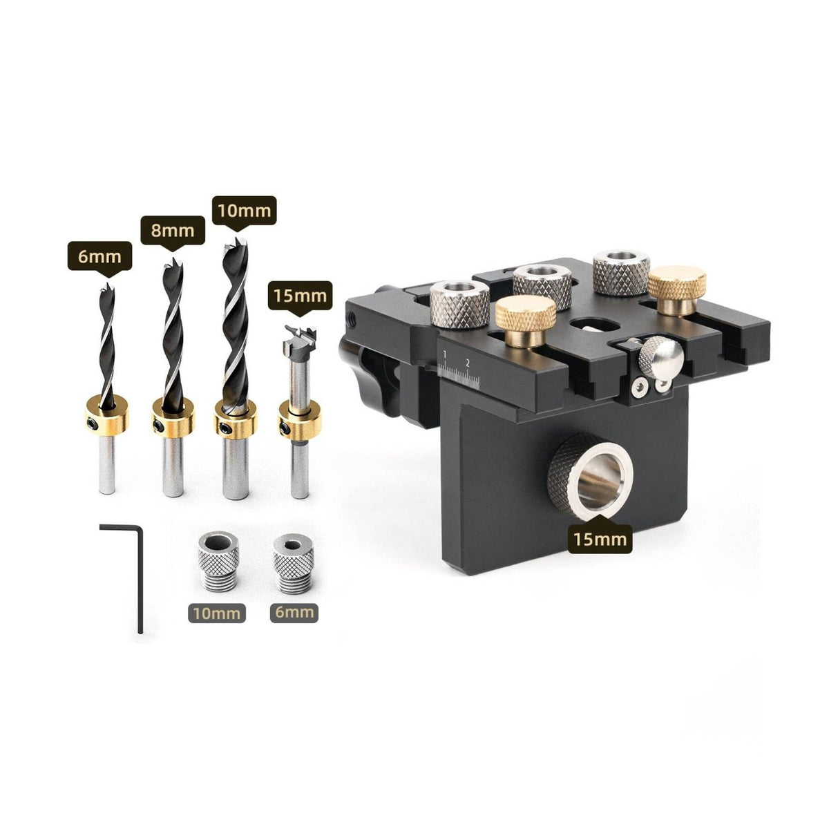 Furniture Connector Jig Easy to Use Wood Hole Long-Lasting Metal Body