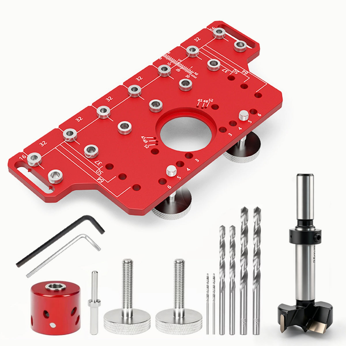 Aluminum Alloy Cabinet Hardware Jig Precision Woodworking Drilling Positioning Guide Long-Lasting Cabinet Handle Jig Heavy-Duty for Furniture Making