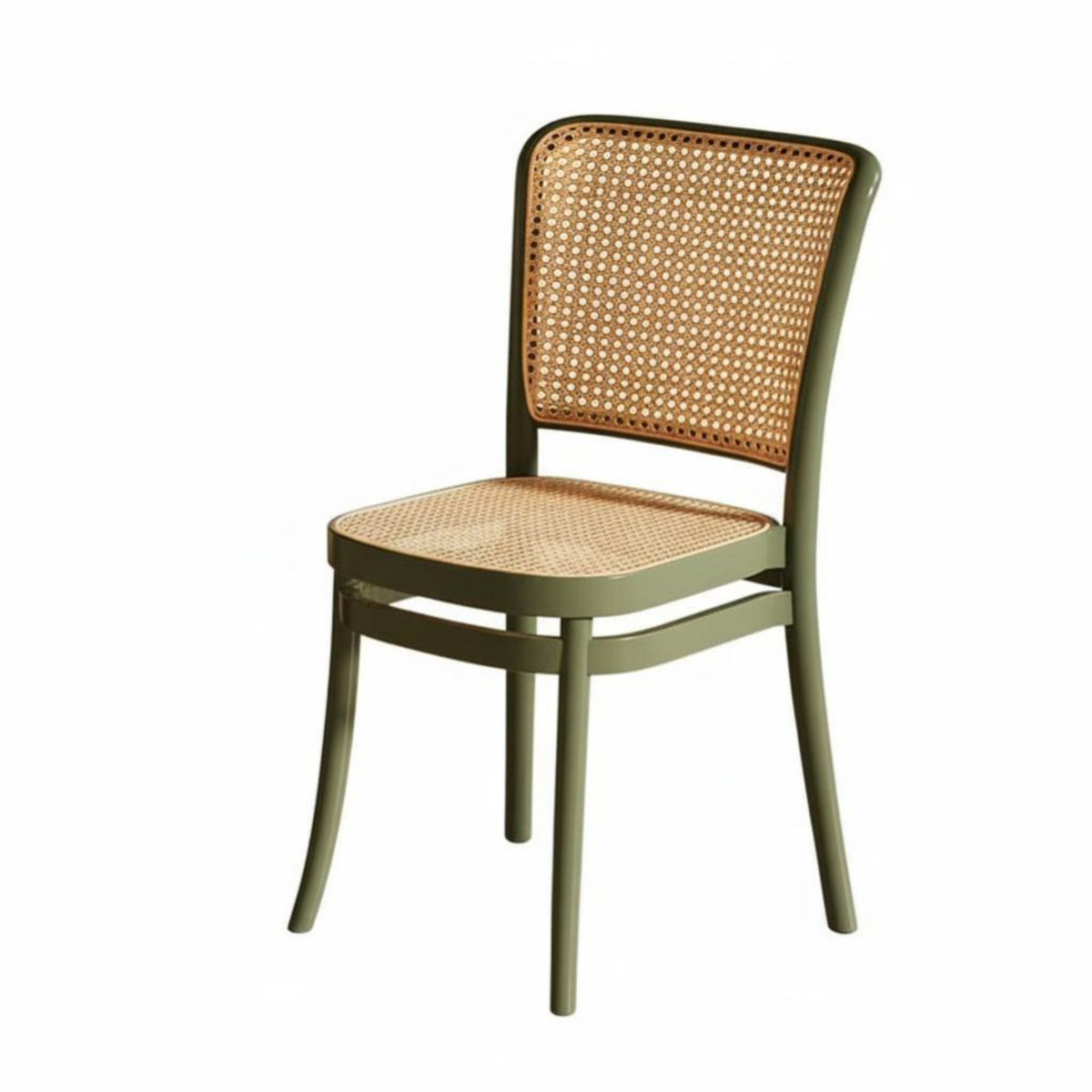 Cane Rear Side Chair Stackable Home Seating Vintage Design Long-Lasting for Homeowners, Restaurant Owners, Kitchen