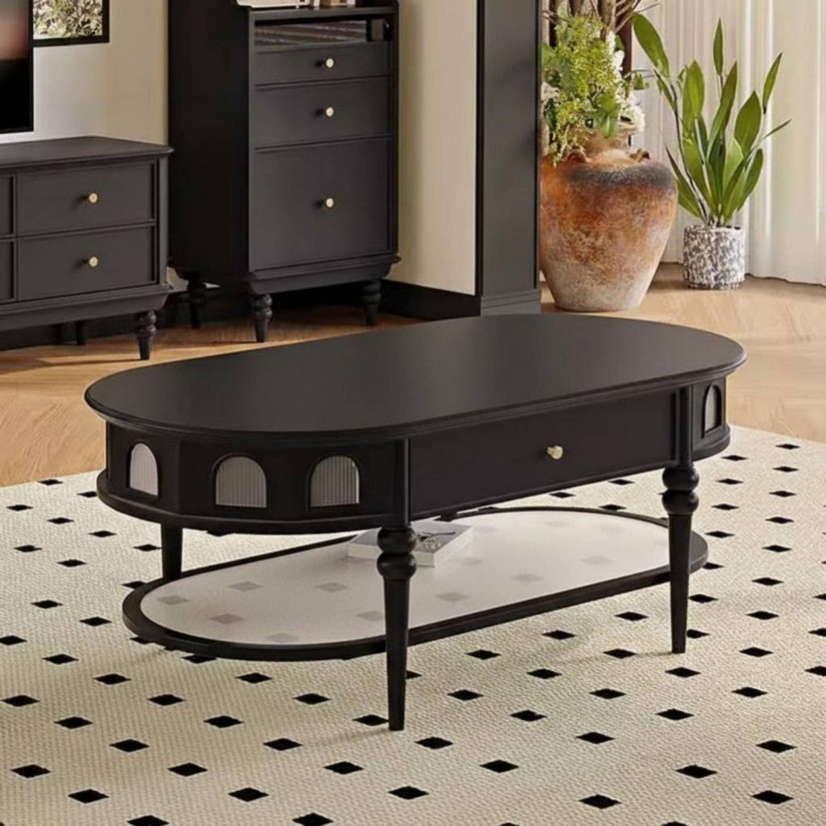 Mushroom-Shaped Storage Table Round Shape Indoor Furniture Multi-Functional Easy Assembly for Homeowners, Entryway, Lounge Area