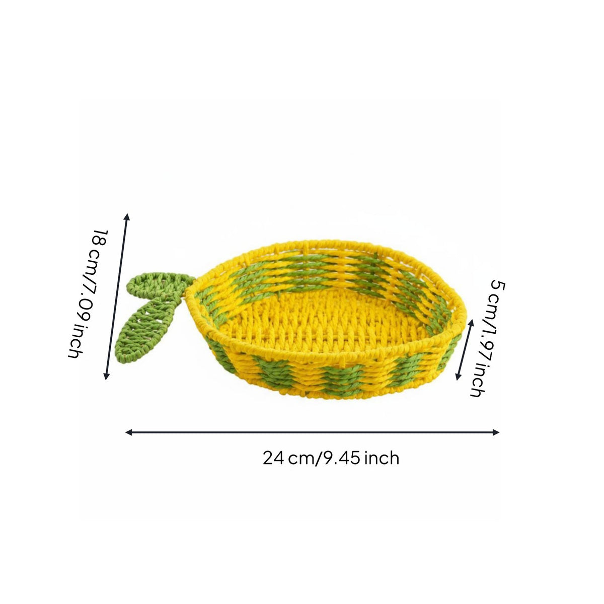 Woven Paper Rope Basket Handwoven Home Storage Eco-Friendly for Kitchen Counter