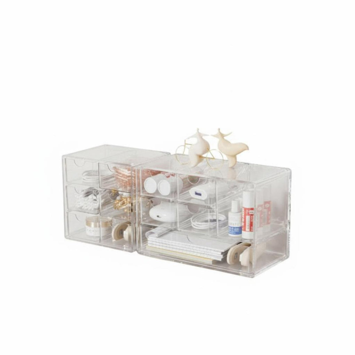 Stackable Acrylic Drawer unit particle-proofproof Stackable Acrylic Drawer Set for Bedroom