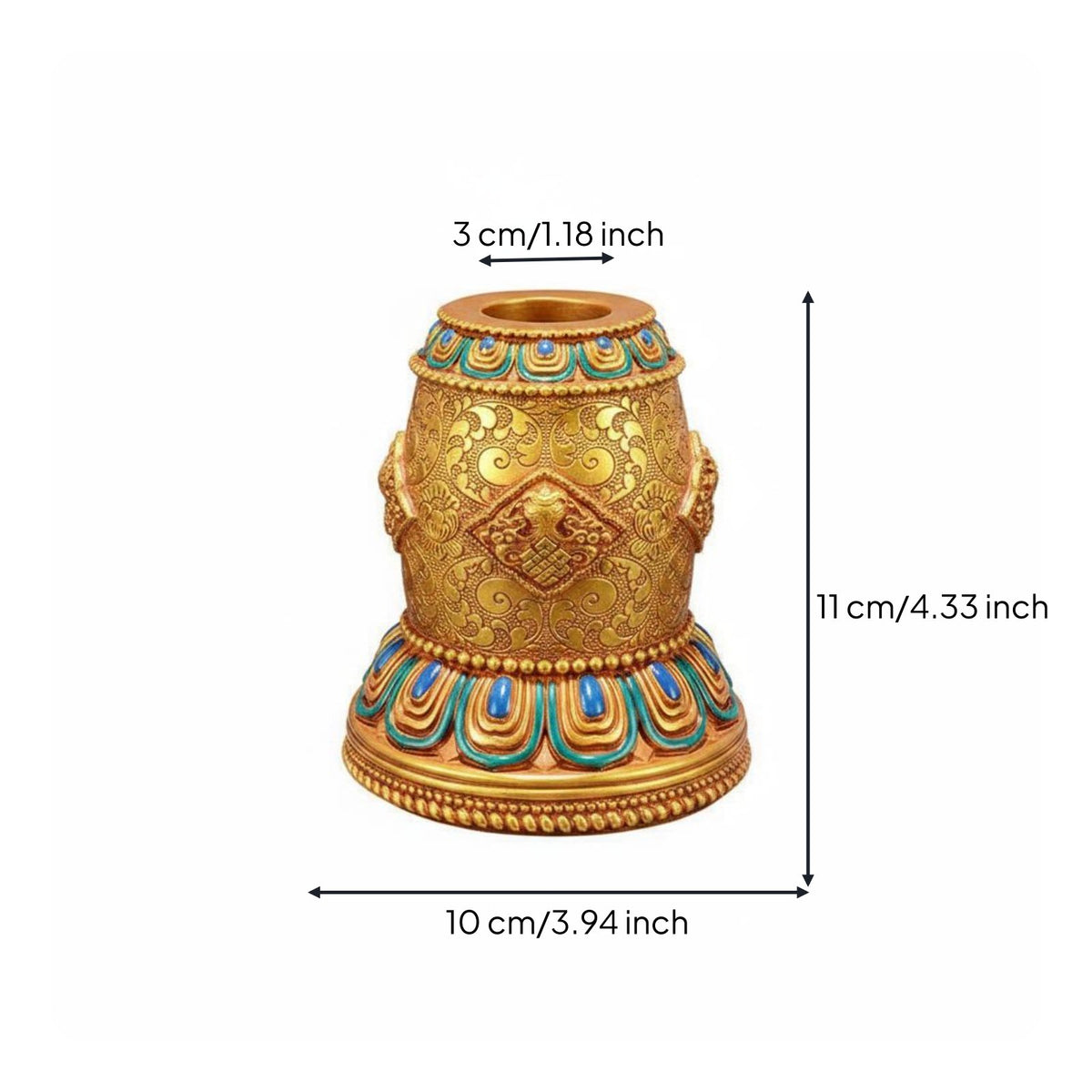 Rotating Display Base Tibetan Design Hand Crank Base Decorative