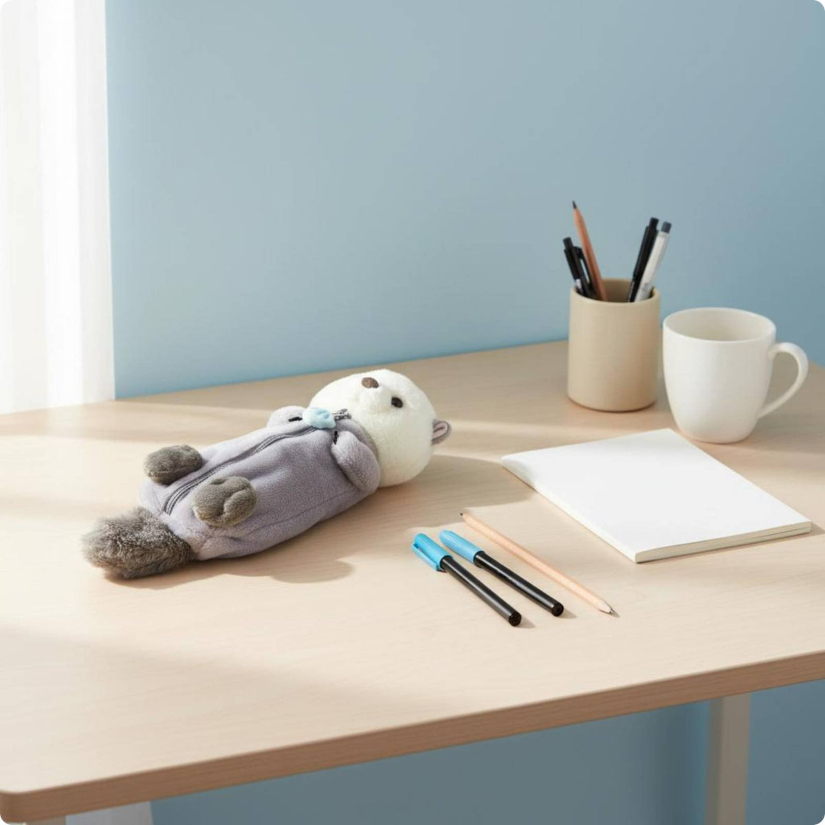 Fluffy Writing Instrument Case Fun Gift Stuffed Creature Writing Instrument