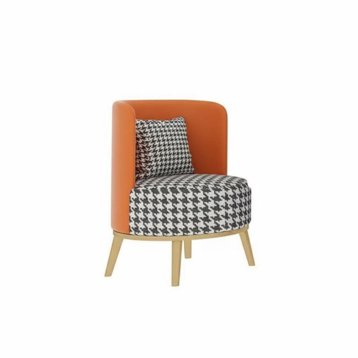 3 Pieces 2 Shellrear Chairs with Side Table Light Luxury Design Conversation Set Minimalist design areaSaving for salon