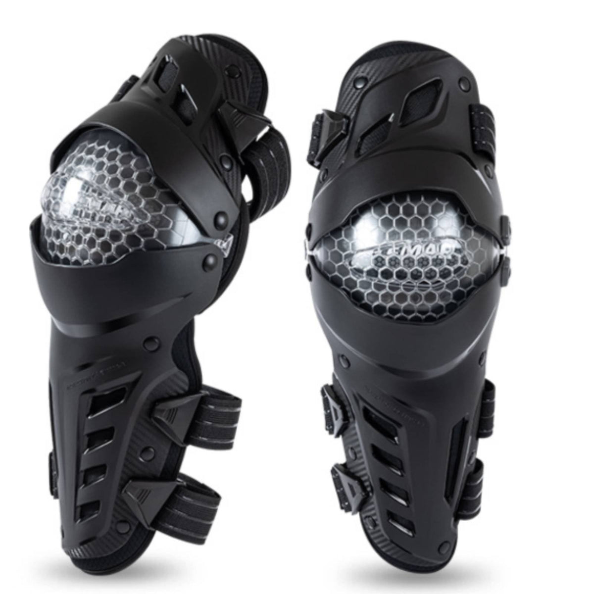 Motorcycle Knee Pads Adjustable Straps Riding Knee Protector Hard Motorcycle Leg for Riders