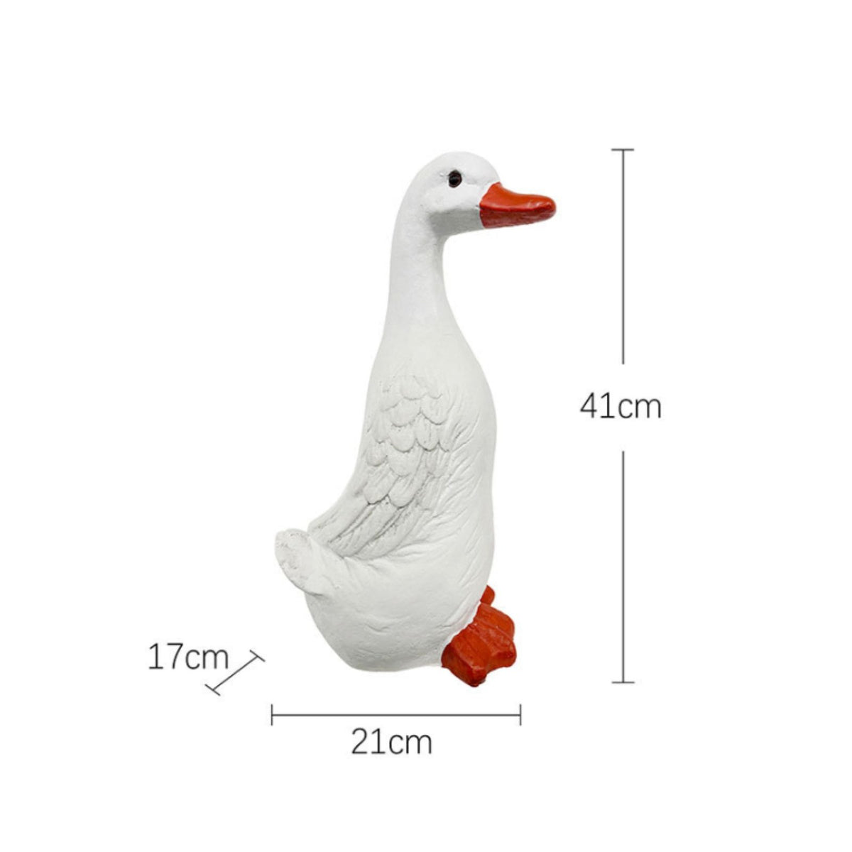 White Duck Statue American Country Design Outdoor Decoration Handmade for Yard