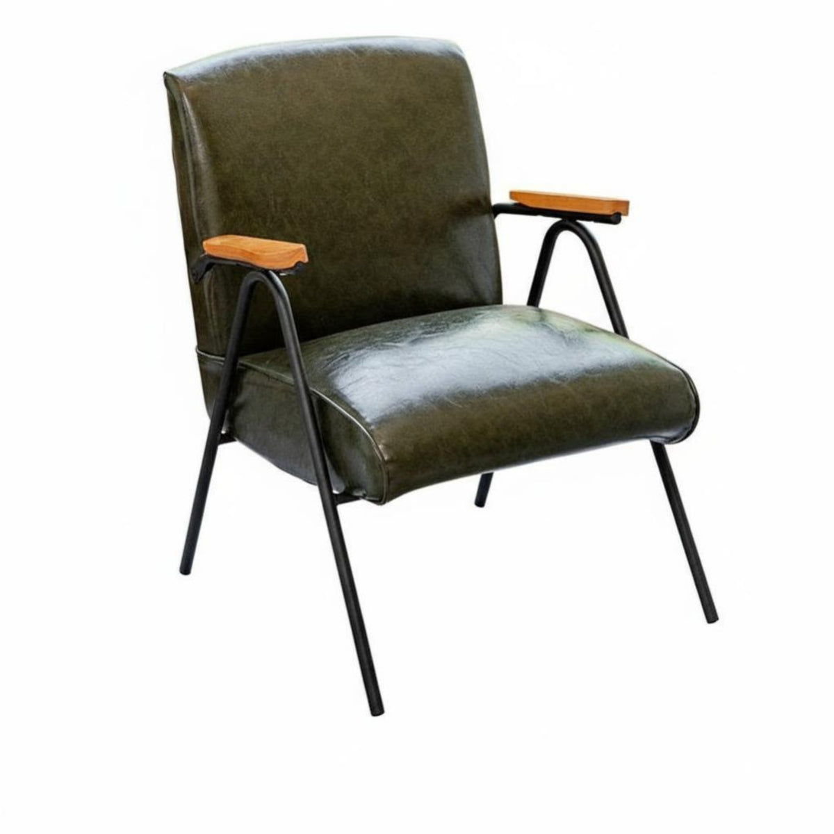 Upholstered Dining Set Retro & Aesthetic Upholstered Metal Frame Chair Padded Seat Safeguarding Floor Glides