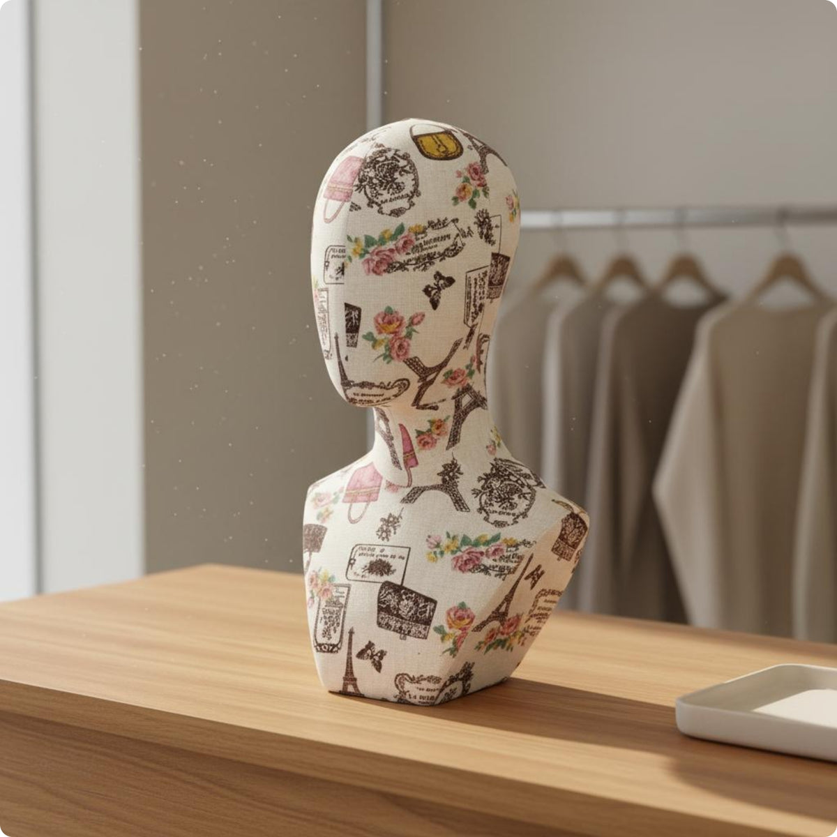 Retail Display Head Decorative Fashion Head Model Easy to Clean for Stylists