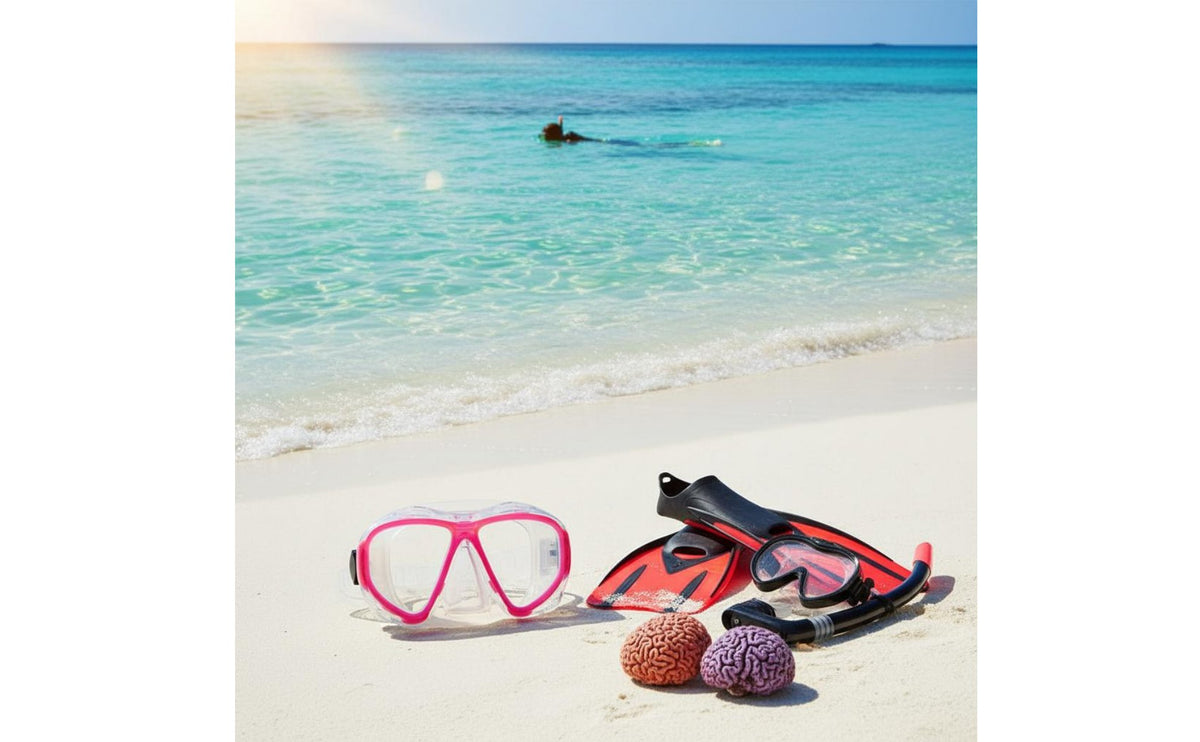 Waterproof Seal Diving Mask Adjustable Strap Snorkeling Mask Wide View Watersports Gear Anti-Fog for Swimming