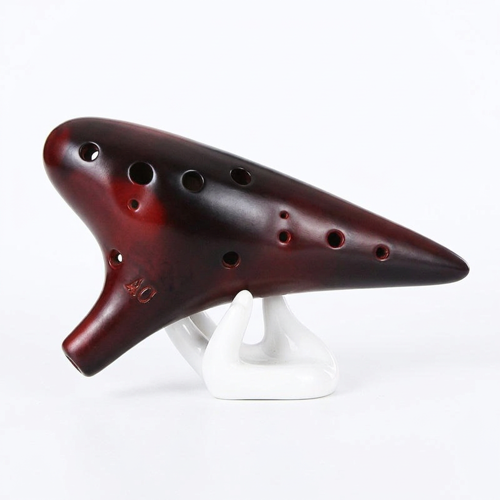 12 Hole Alto Musical Instrument for Beginners, Easy to Learn Ocarina with Beautiful Sound, Ceramic Instrument for Music Stude