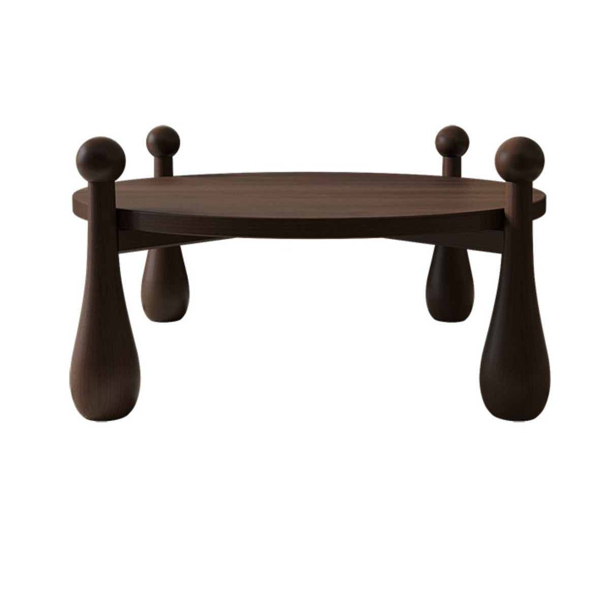 Wabi-Sabi Inspired Three-Legged circular table Vintage Design Accent Furniture Small Space accommodating Home Furnishing mid-20th-centuryera Modern for Apartment Dwellers, Interior Decorators, Homeowners, Living Room, Lounge Area
