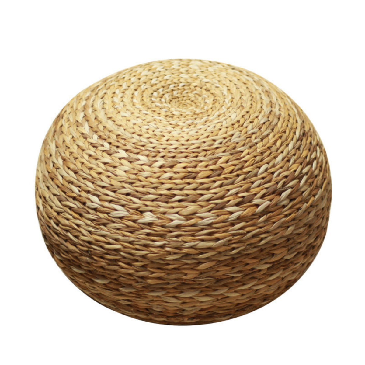 Woven Stool Fiber Pouf Handwoven Floor Cushion for Living Room, Entryway