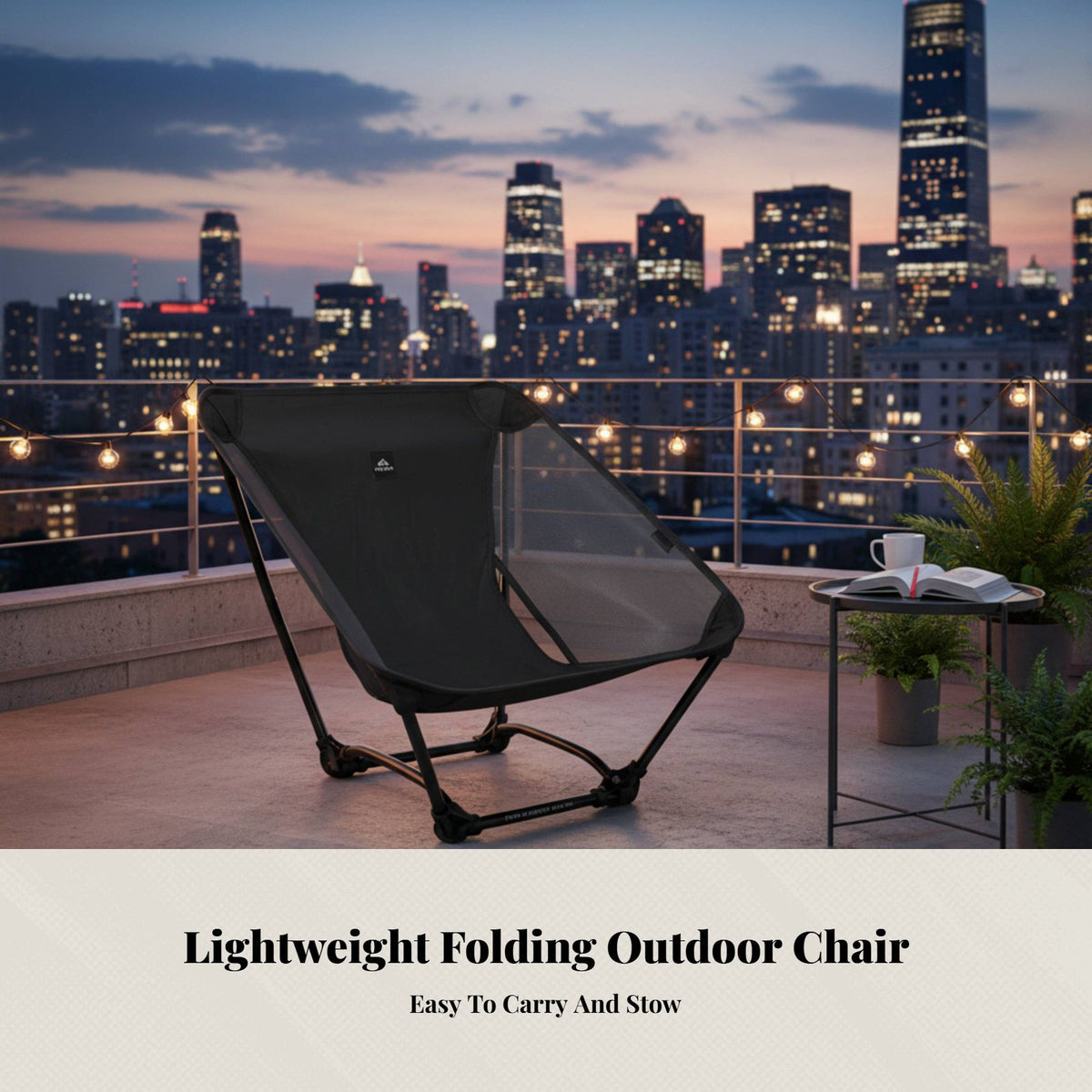 Moon Chair, Folding Low Mesh Stool, Featherlight, Portable for Outdoor Camping, Hiking