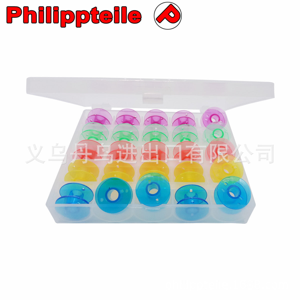 Transparent Plastic Bobbin Box for Sewing Machine Thread Storage, BB25 Bobbin Case for Home and Factory Use