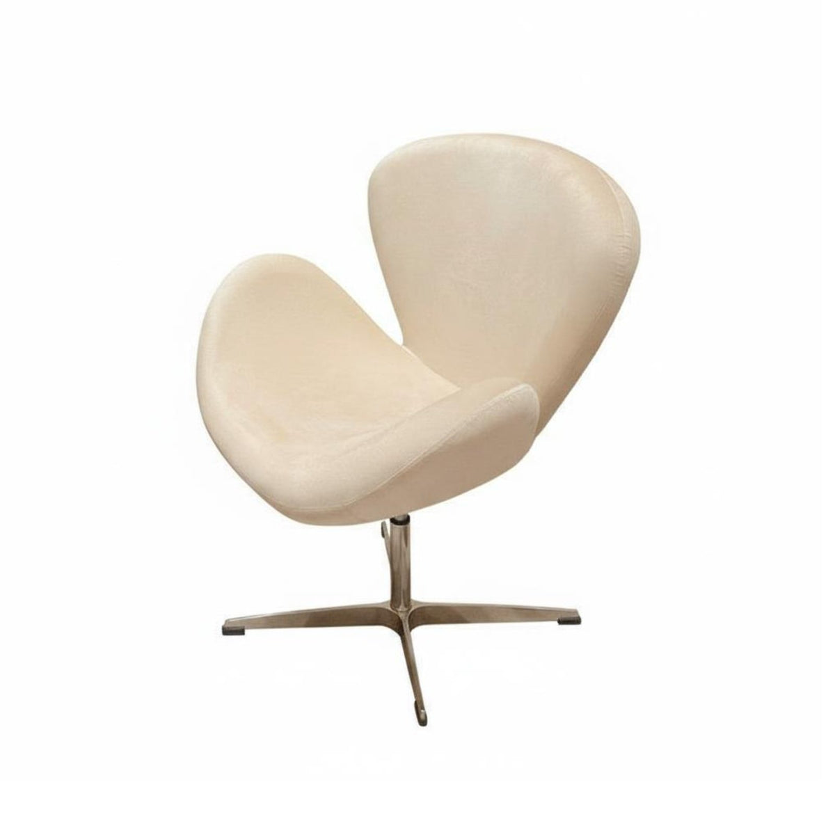 Scalloped Back Armchair Shell-Shaped Backrest Vanity Stool Padded Seat Modern Style for Homeowners, Teens, Bedroom, Home Office