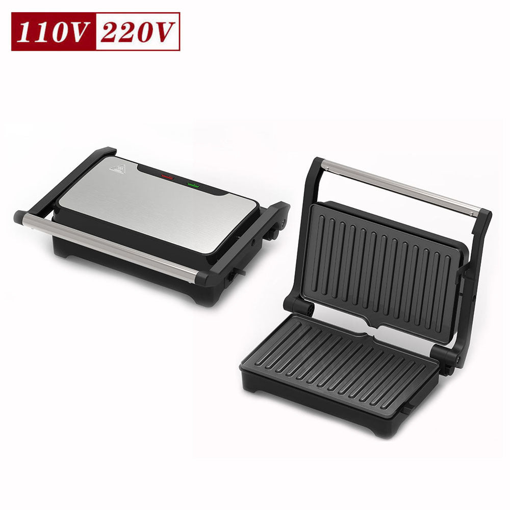 Neutral Color Box Steak Grill and Panini Breakfast Maker with 180-Degree Flat Press, UK Plug