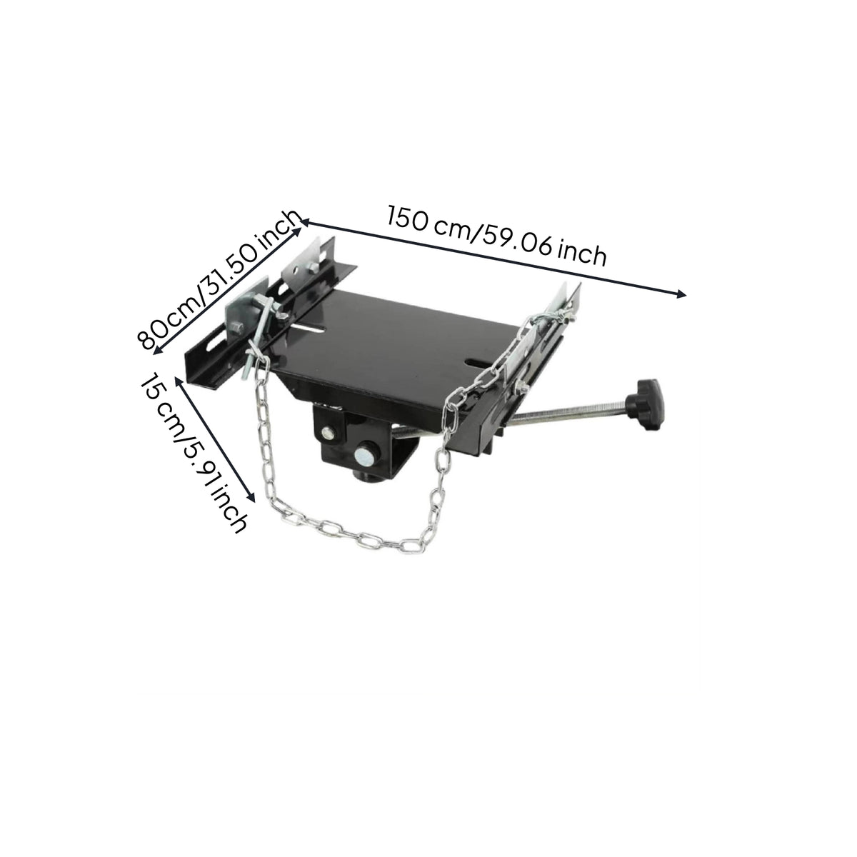 Adjustable Jack Tray Attachment with Chains Heavy-Duty Gearbox Jack Adapter Low-Height Gearbox Lift Adapter for Mechanics