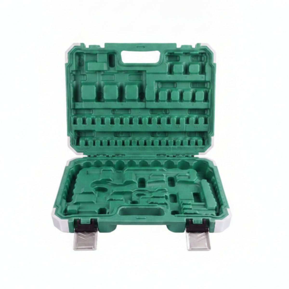 Tool Box with Metal Blow-Molded Empty Organizer Box Portable for DIYers