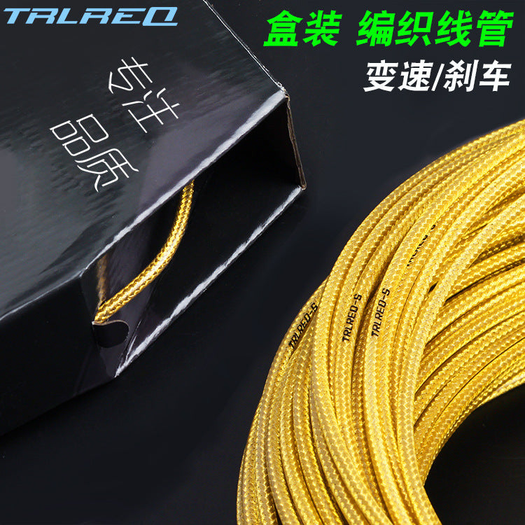 TRLREQ Braided Bicycle Brake/Derailleur Cable Housing for Mountain & Road Bikes