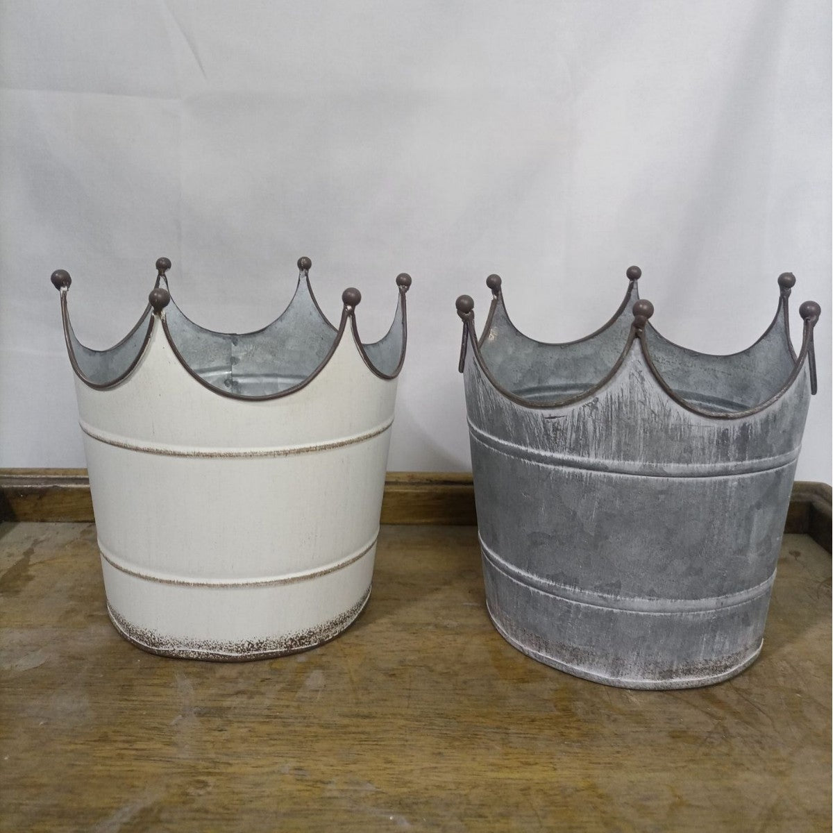 Vintage Japanese Style Metal Flower Pot for Desktop Garden Decor