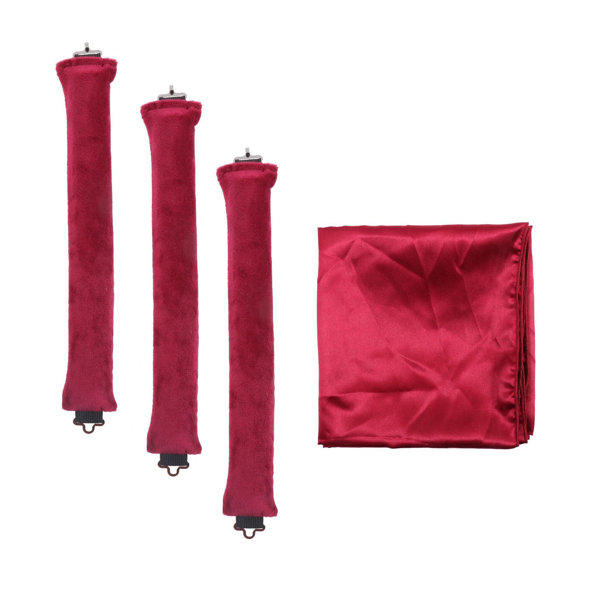 Wine Red / 3 PCS with Scarf
