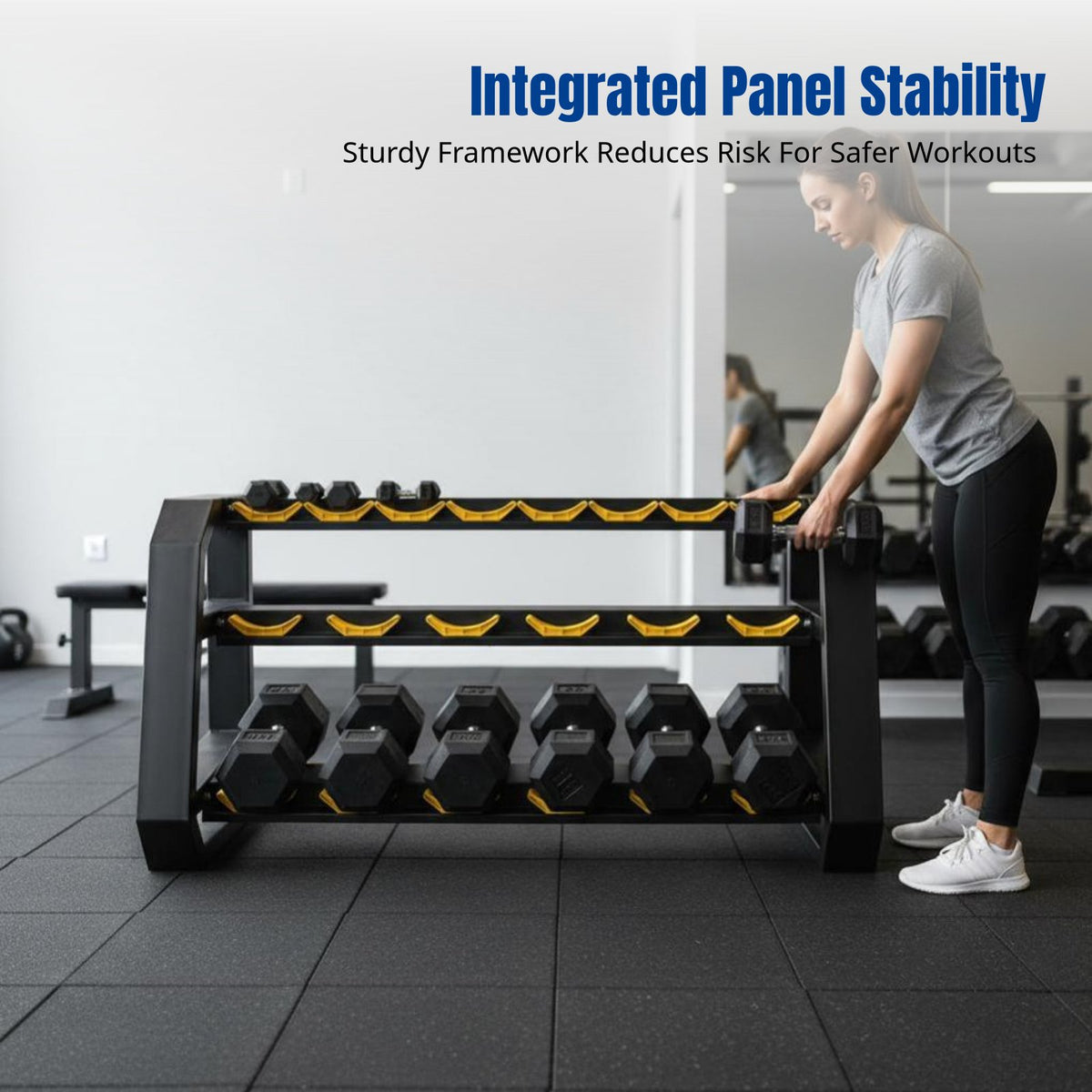 Dumbbell Rack, Commercial Grade Weight Stand, Multi-Tier Storage, Gym Equipment Organizer