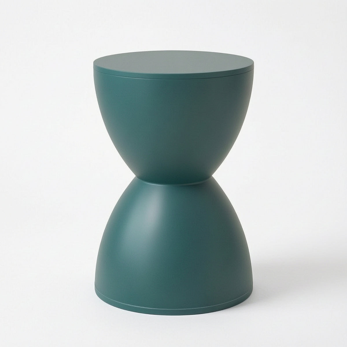 Plastic Stool Matte Hourglass Stool Fully Assembled for Living Room, Bedroom