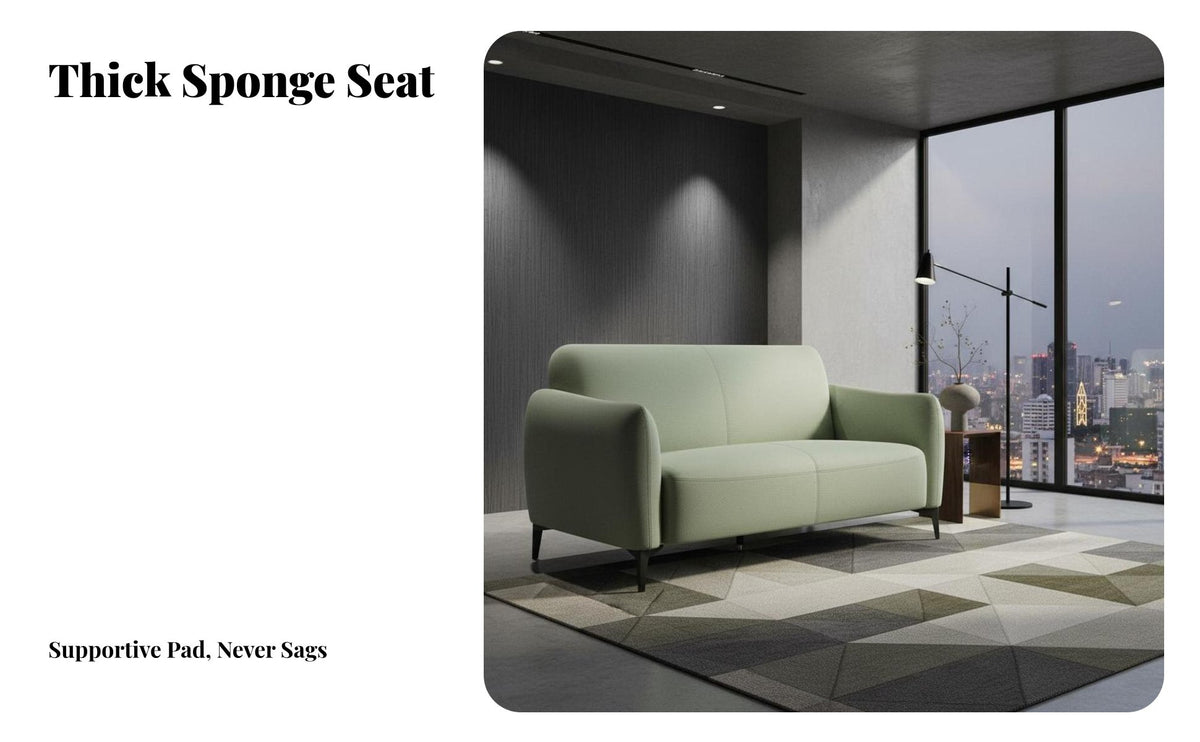 Modern Design emerald Minimalist Sofa Small Space suitable for Upholstered Settee Soft Textured upholstery material Living Room Couch Sturdy framework for Apartment Dwellers, homeowners, Young Adults, Lounge Area